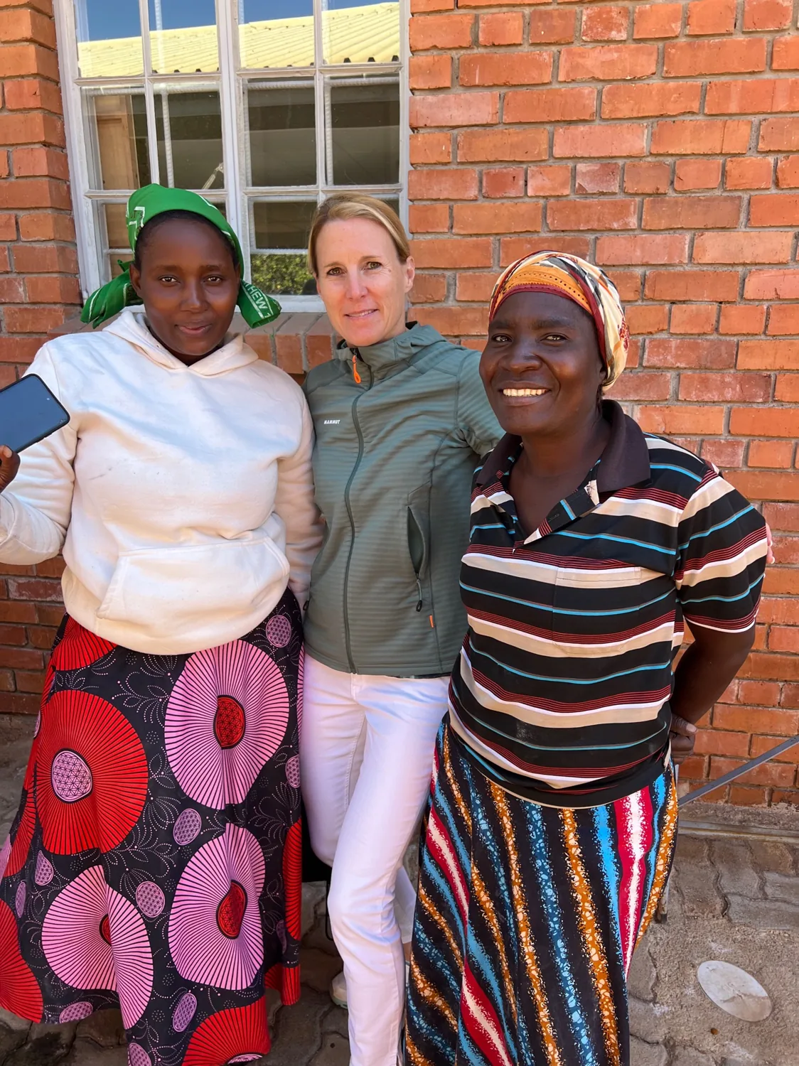 Meeting mothers and partners in Zimbabwe.