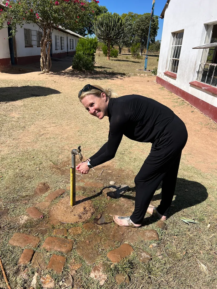 Access to water at a school in Zimbabwe.