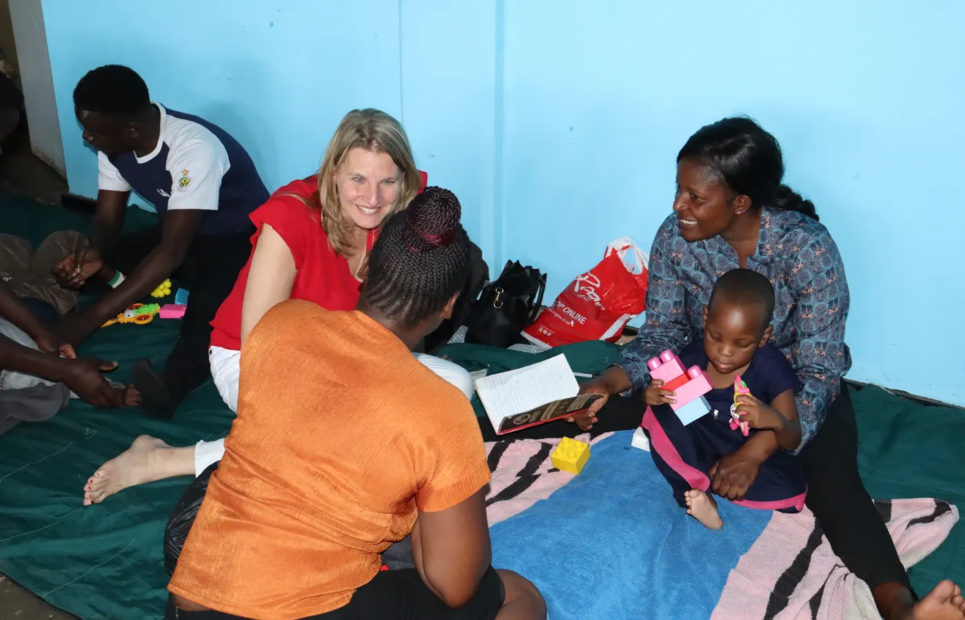 A therapy session for children with cerebral palsy.